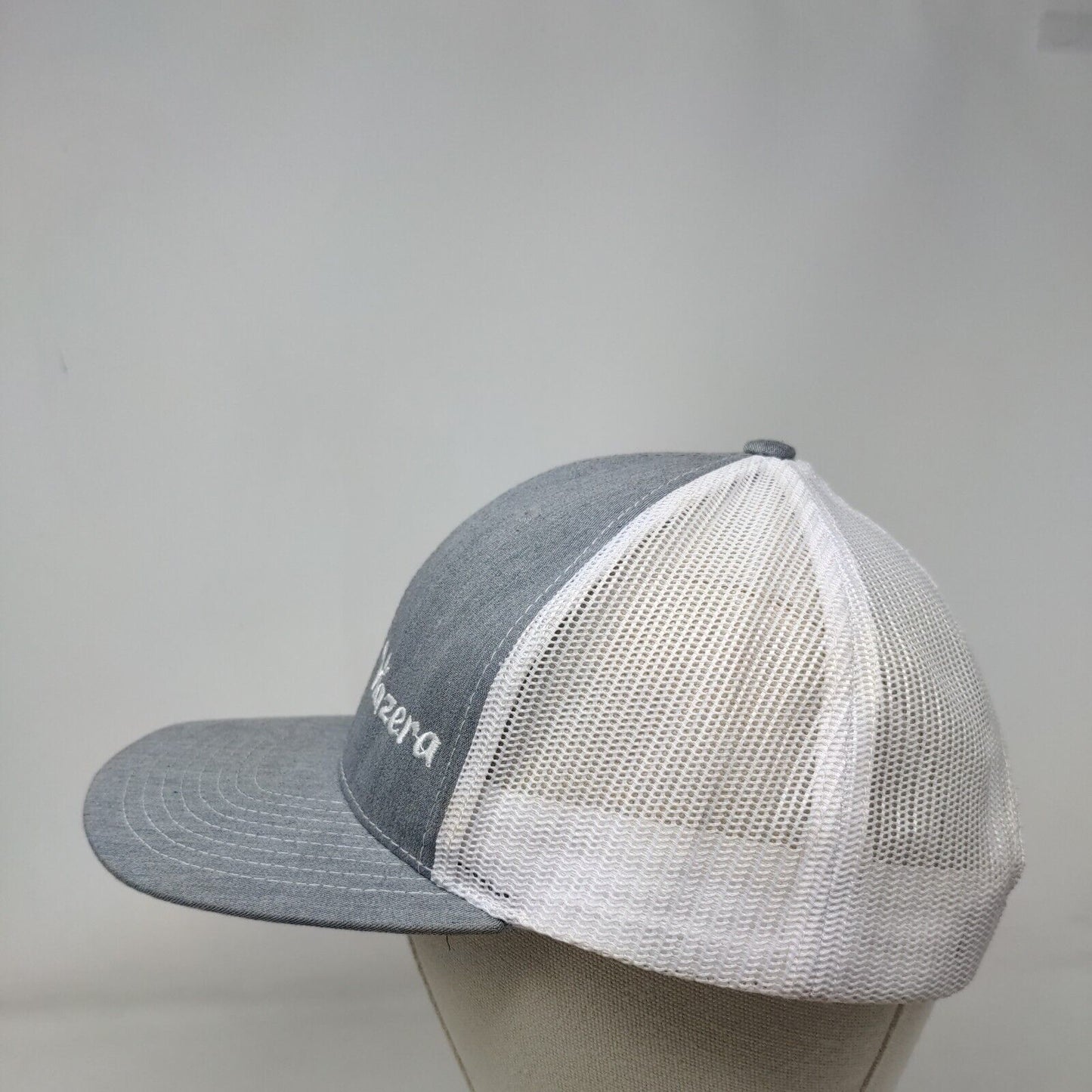 Hazera Snapback Mesh Back Trucker Hat Gray One Size Colorblock Richardson