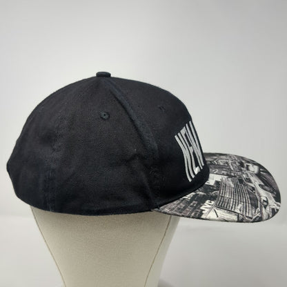 Blackjack Snapback Hat Black OSFM New York Times Square Photo Print Embroidered