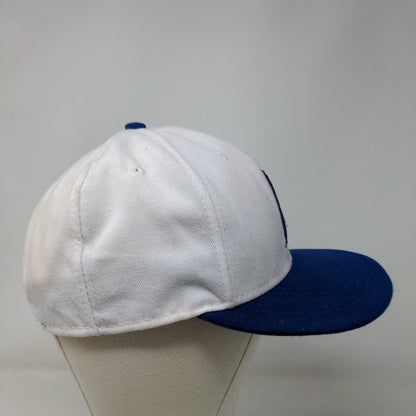 New Era Men's Fitted Hat White Blue Size 7 1/8 Florida Gators Embroidered Logo