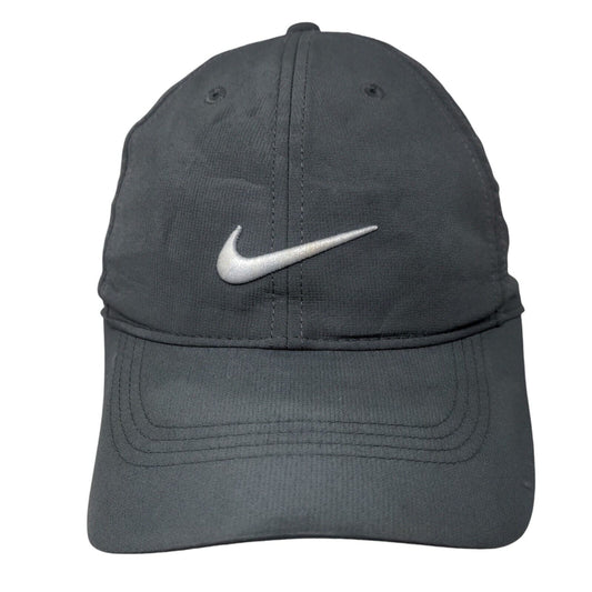 Nike Golf Strapback Hat Gray OSFM Adjustable Embroidered Swoosh 6 Panel