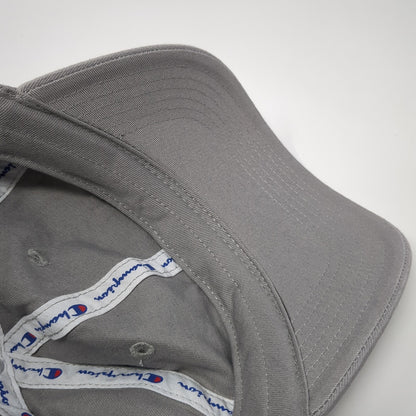 Champion Slideback Hat Gray One Size Solid Adjustable Outdoor 6 Panel