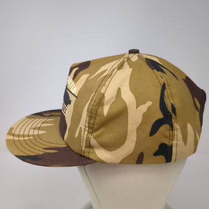 Brown Camo 5 Panel One Size Desert Shield Dalmo Victor Helicopter Hat Snapback
