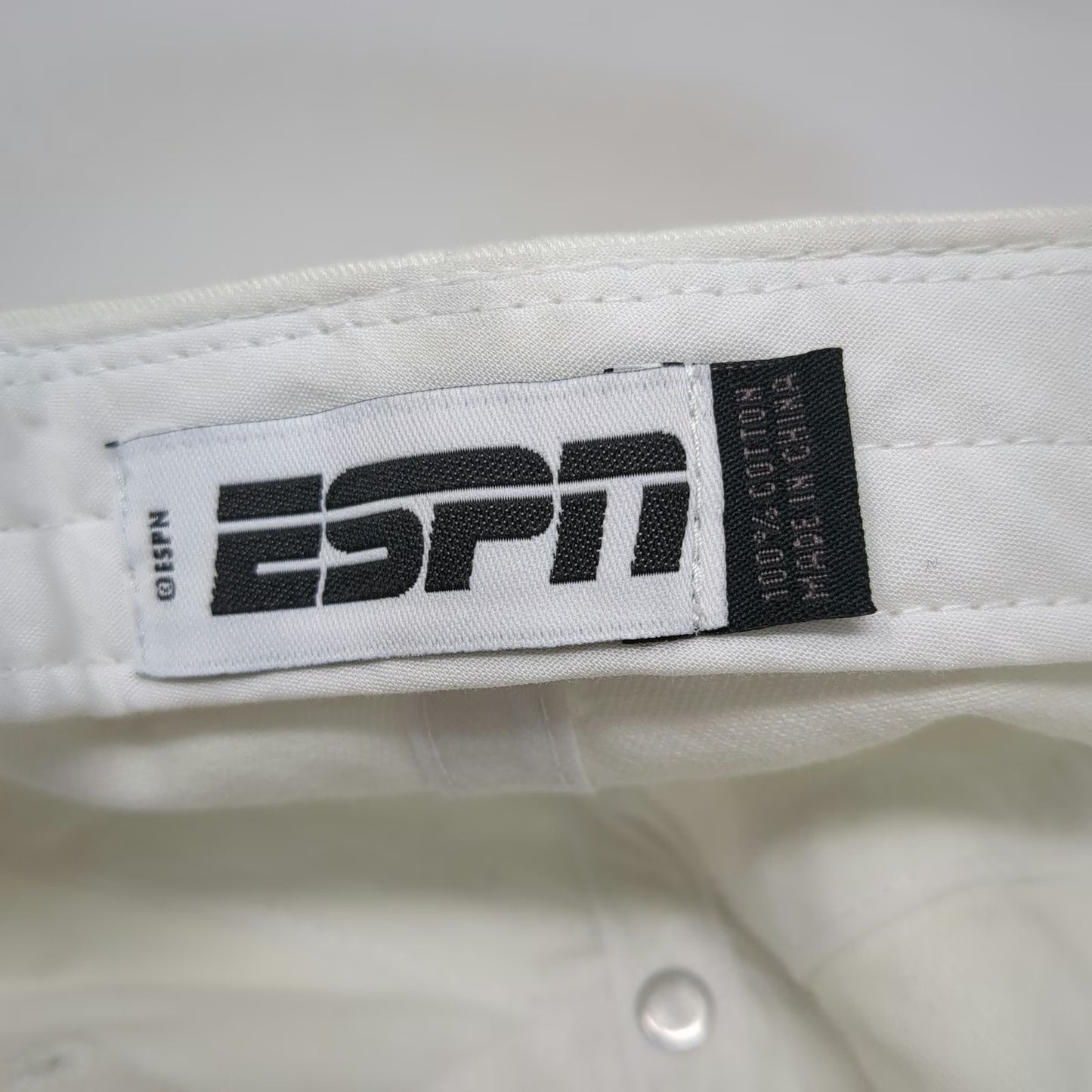 ESPN Baseball Cap White Pink One Size Chicago ESPN Zone Slideback Cotton Hat