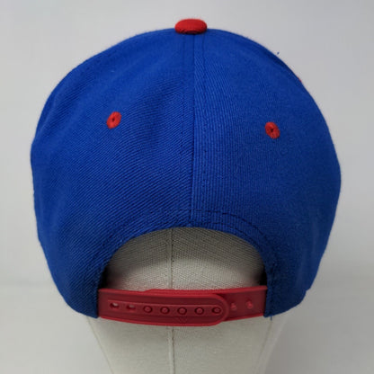 Unbranded Mens Snapback Hat Red Blue Adjustable Embroidered Ladac Logo Autograph