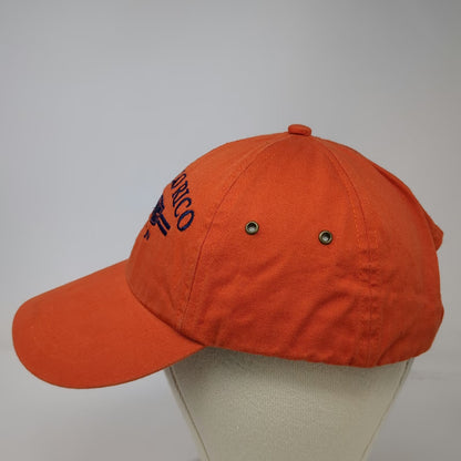 Anvil Baseball Cap Orange One Size Slideback Puerto Rico San Juan Cotton Hat