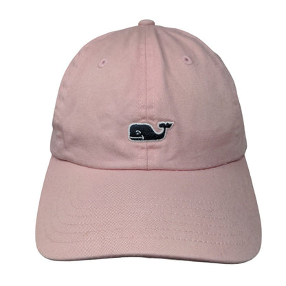 Vineyard Vines Whale Slideback Hat Pink One Size Solid Embroidered