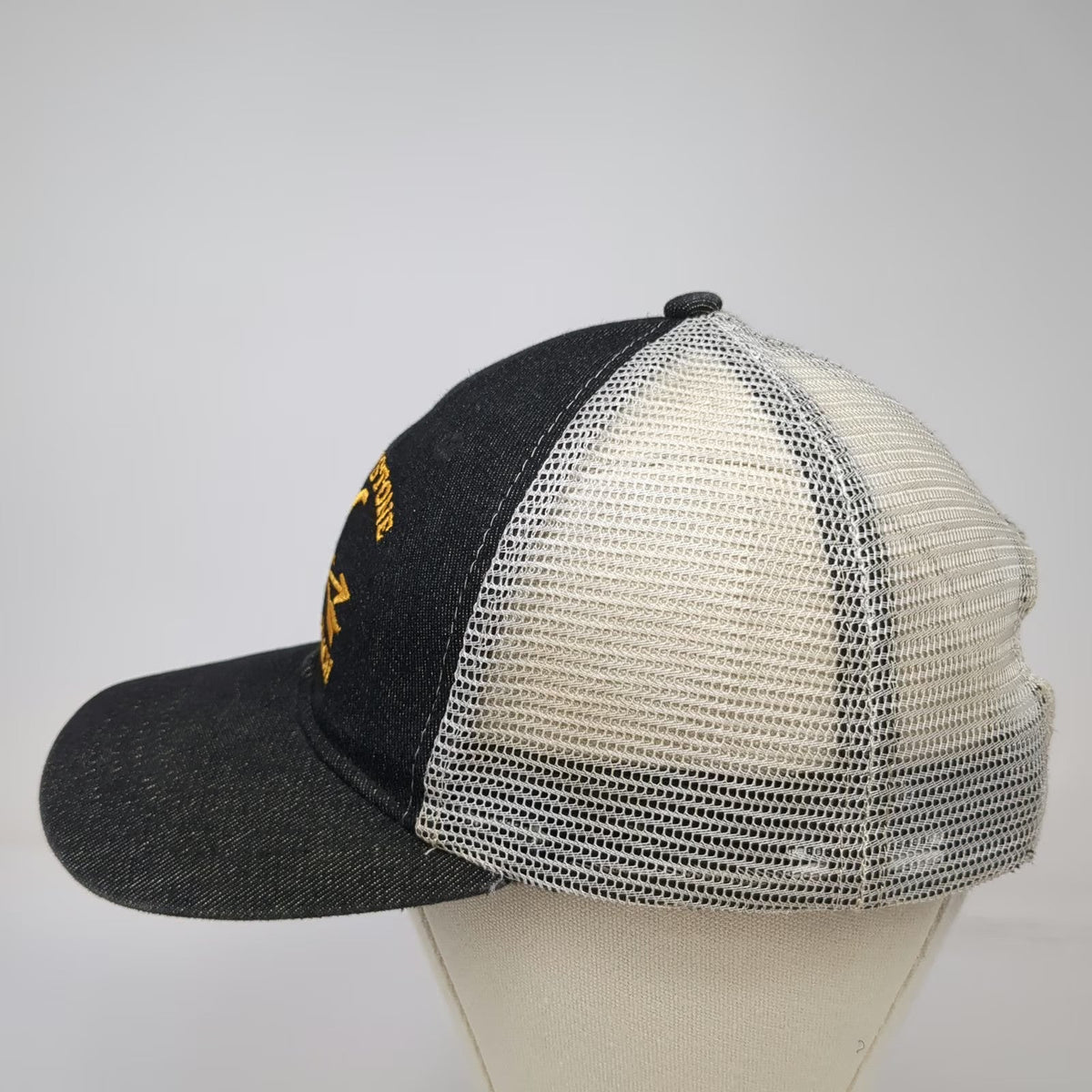 Three In Trucker Hat Black One Size Yellowstone Dutton Ranch Snapback Mesh Hat