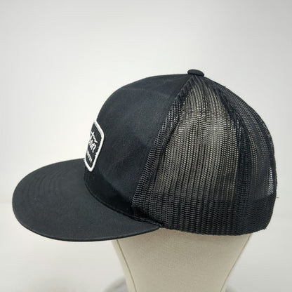 Brixton Trucker Hat Black One Size Snapback Mesh Logo Embroidered Patch MFG Co