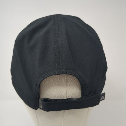 Adidas 3 Stripes Climalite Strapback Hat Black One Size Embroidered Logo