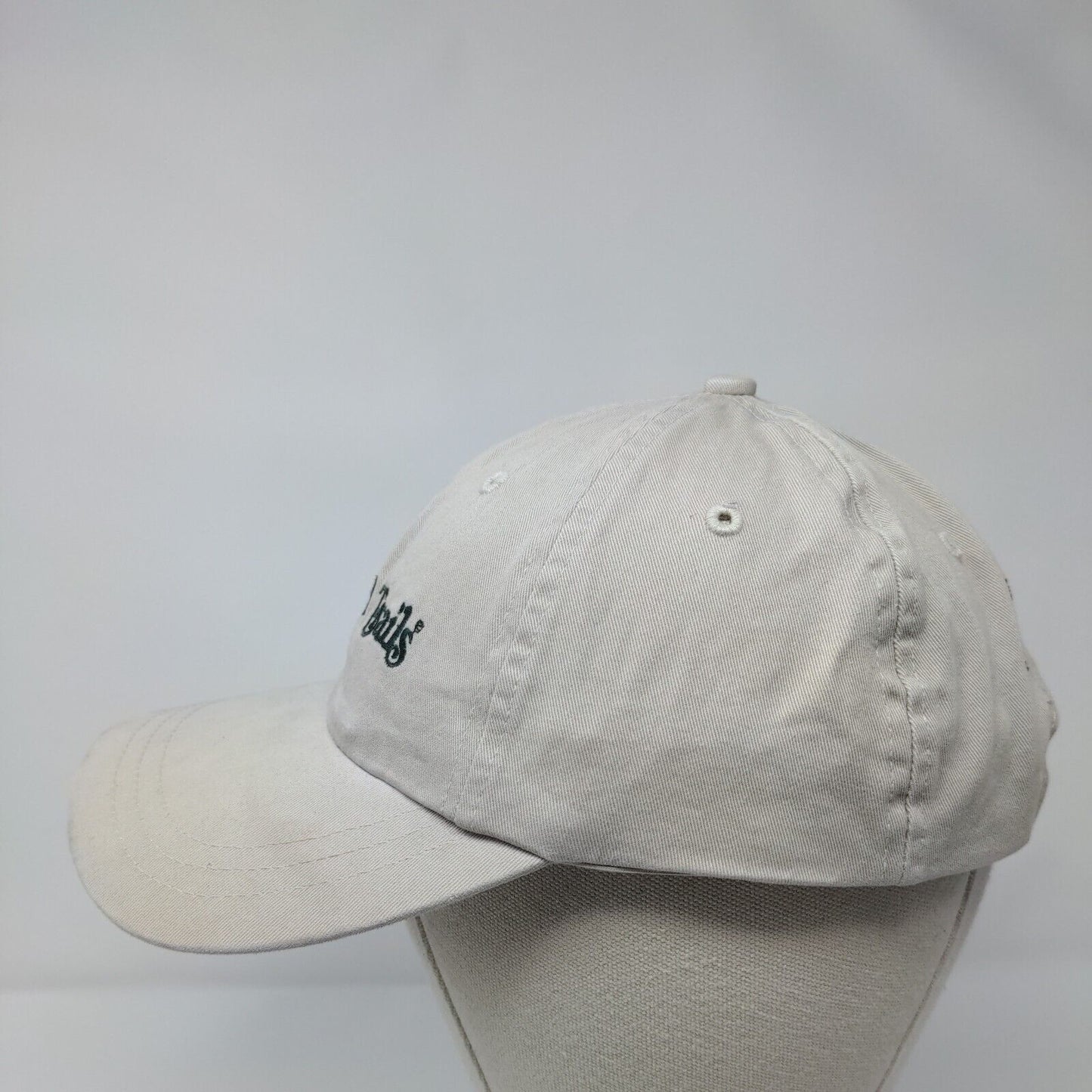 Thousand Trails Slideback Hat Tan OSFA Embroidered Leather Strap