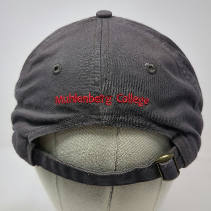 Baseball Cap Gray One Size Muhlenberg College Red Script M Slideback hat