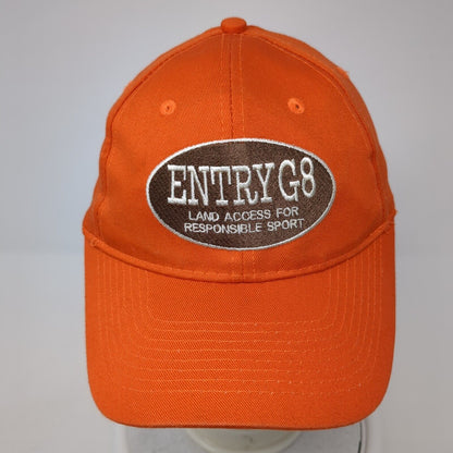 Entry G8 Land Access For Responsible Sport Strapback Hat Orange One Size Cotton