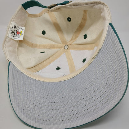 Mickey & Co. Baseball Cap White Green One Size Golfing Mickey Mouse Hat Vintage