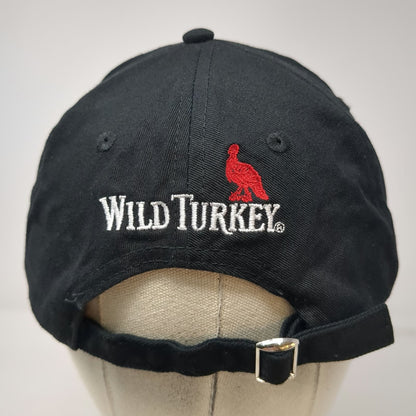 Wild Turkey Baseball Cap Black OSFM Red Turkey Logo Embroidered Slideback hat