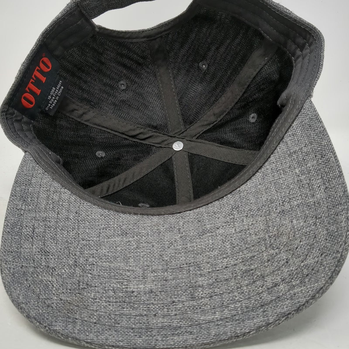 OTTO Baseball Cap Gray One Size Strapback Triple T Productions Heathered Hat