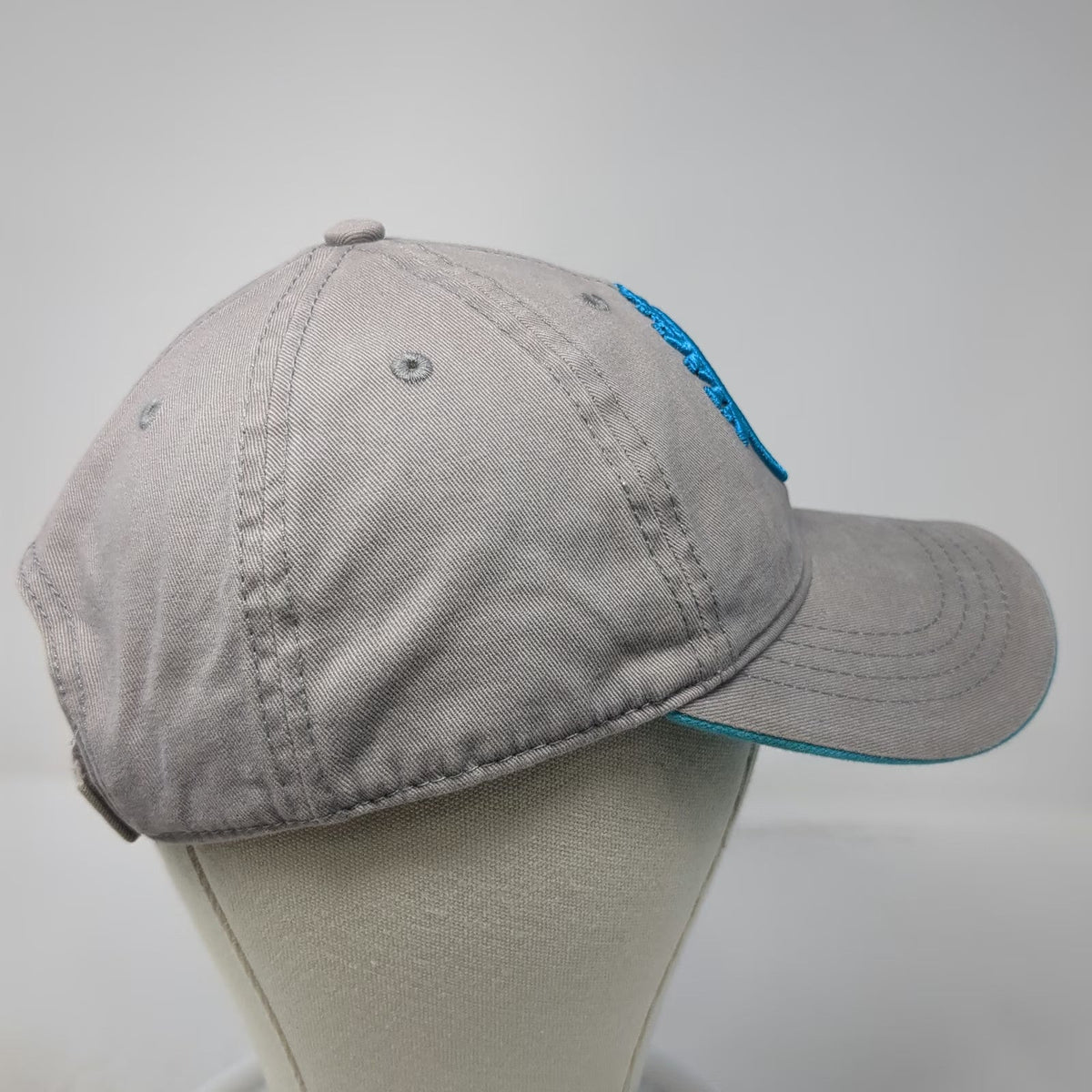 Blooming Onion Baseball Cap Gray Blue One Size Niagara Falls Strapback Hat Patch