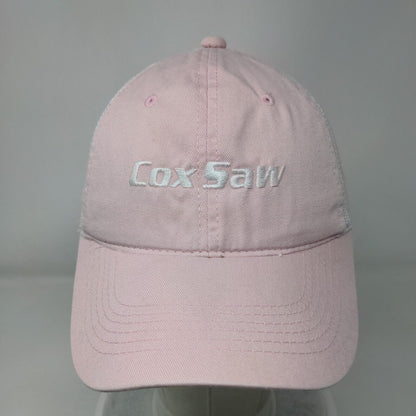 Cox Saw Strapback Mesh Back Trucker Hat Pink OSFM Colorblock Outdoor Cap
