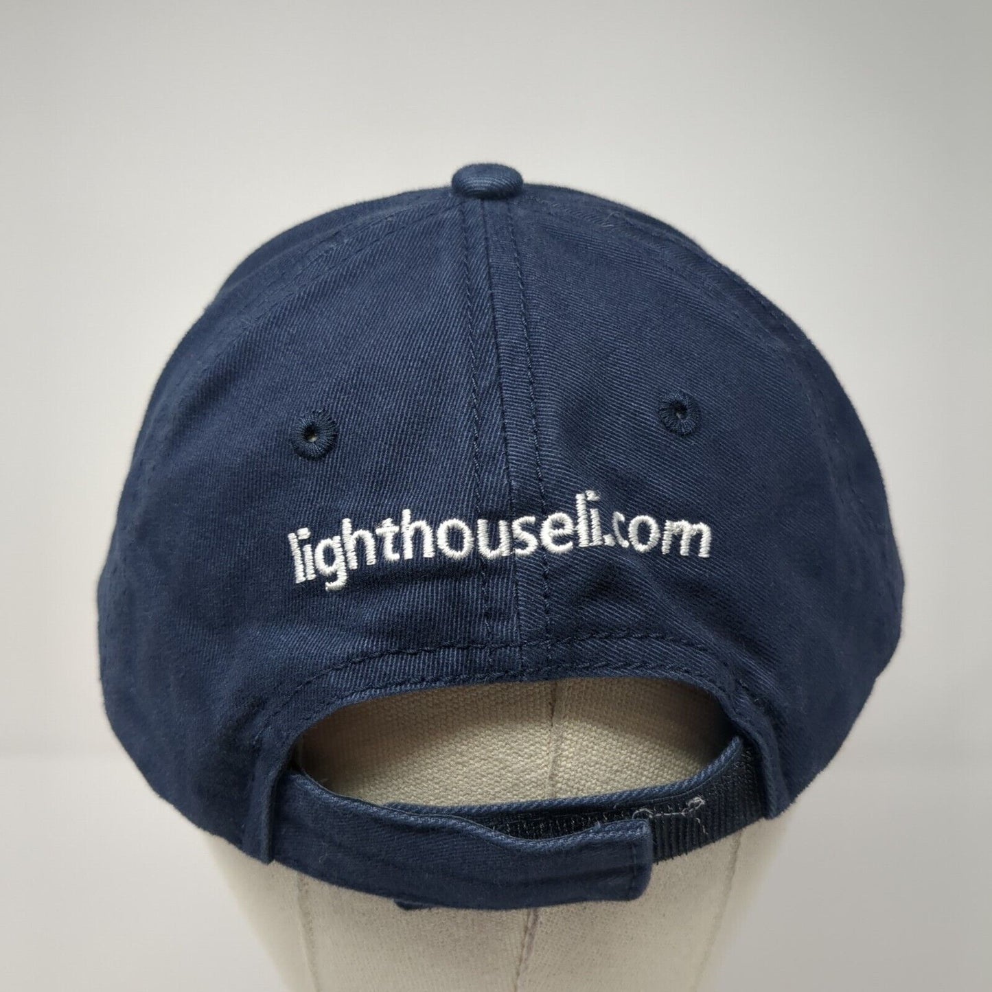 The Lighthouse Strapback Baseball Cap Blue OS Adjustable Embroidered Velocity