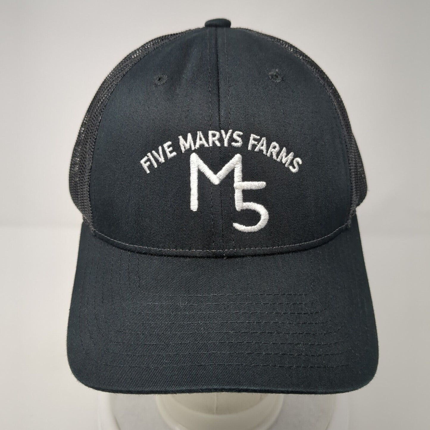 M5 Five Marys Farms Snapback Trucker Hat Black M/L Mesh Back 6 Panel