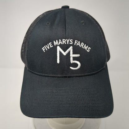 M5 Five Marys Farms Snapback Trucker Hat Black M/L Mesh Back 6 Panel