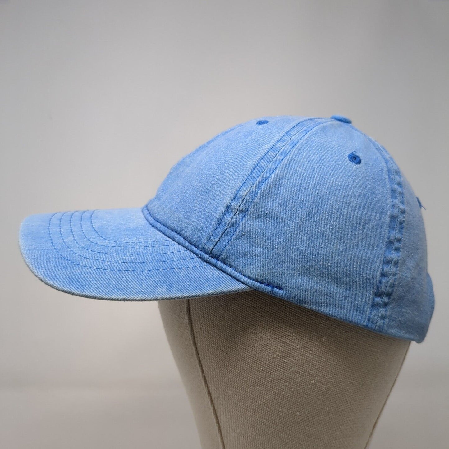 Unbranded Strapback Hat Blue One Size Solid Blank Adjustable 6 Panel