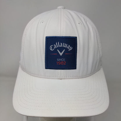 Callaway Since 1982 Snapback Hat White One Size Adjustable Embroidered Flexfit