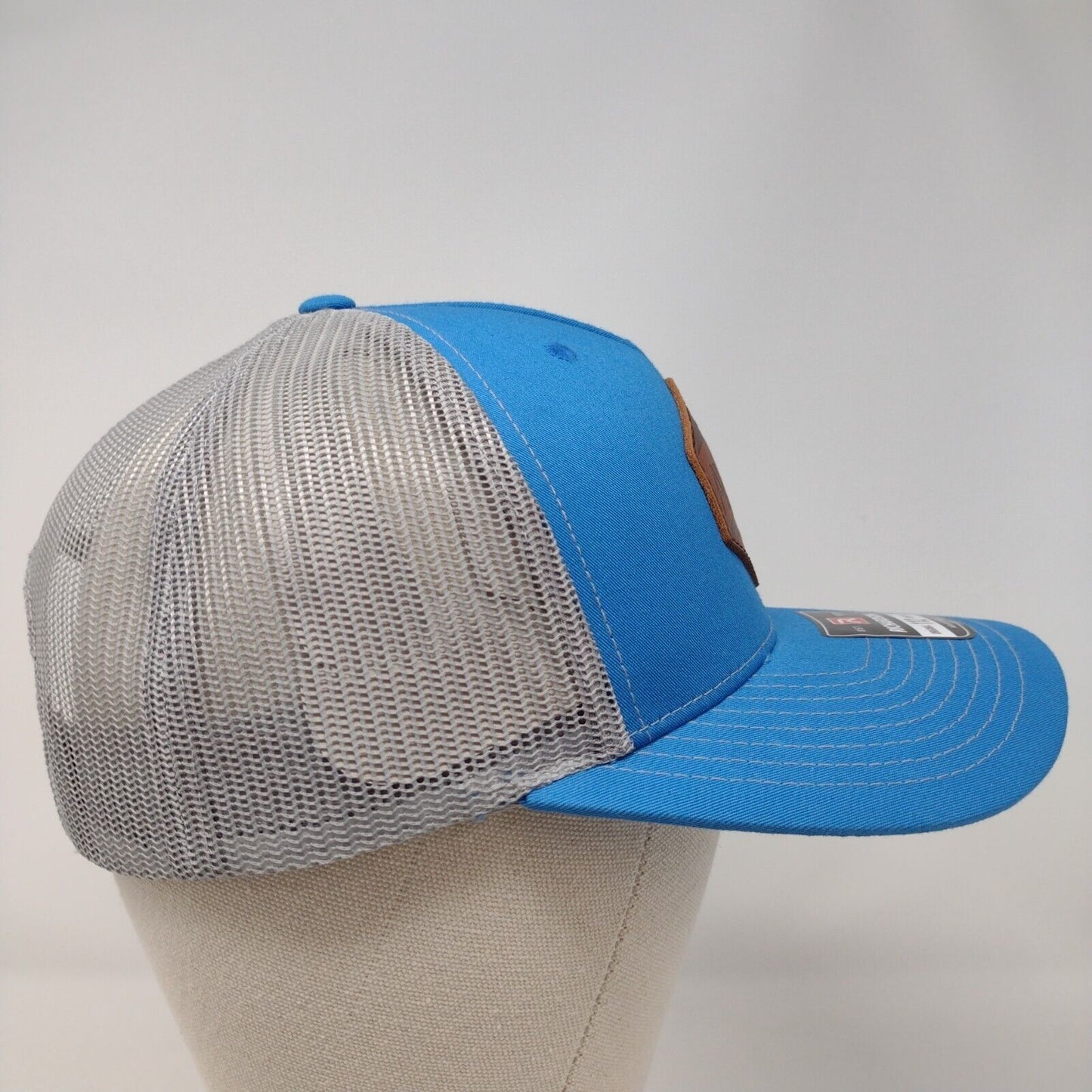 Avalon Leather Patch Snapback Mesh Back Trucker Hat Multi OSFA Richardson