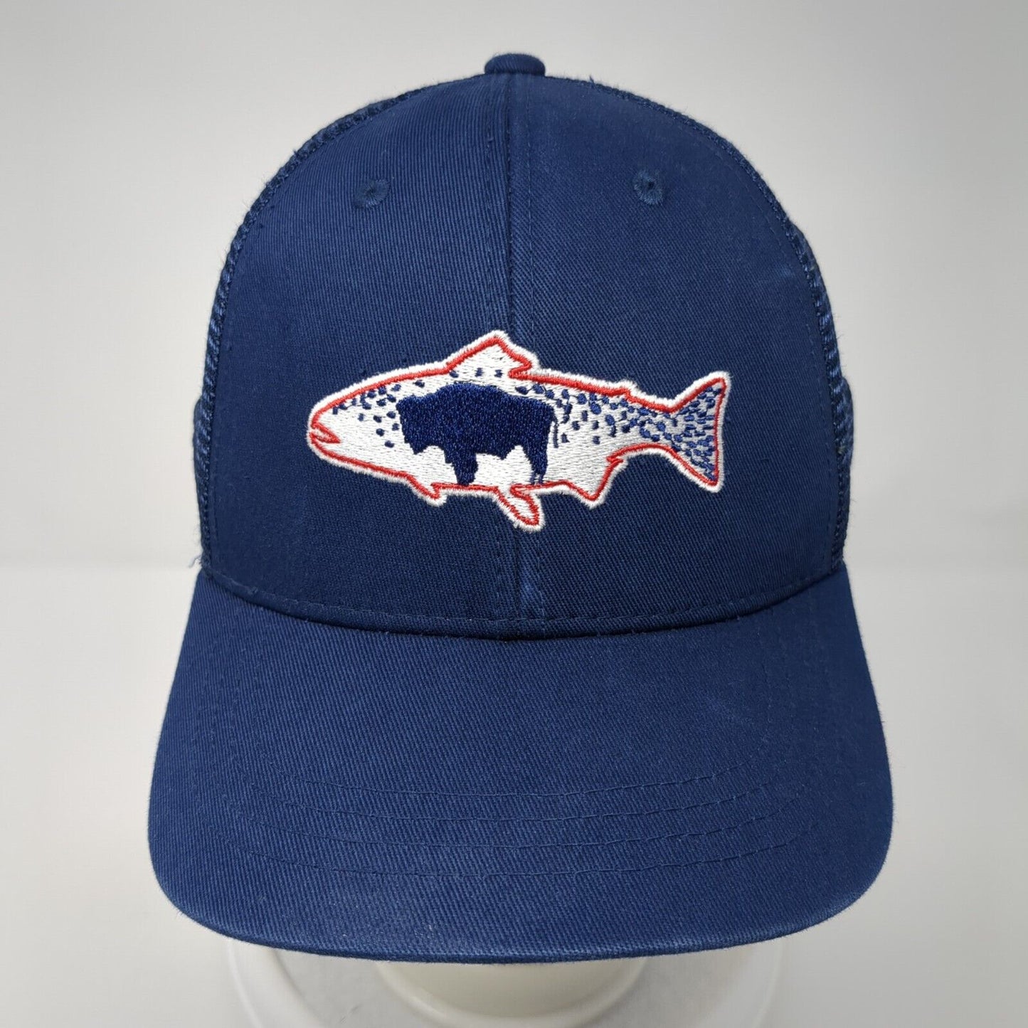 JD High Country Outfitters Jackson WY Snapback Trucker Hat Blue OS Mesh Back