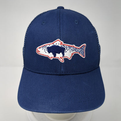 JD High Country Outfitters Jackson WY Snapback Trucker Hat Blue OS Mesh Back