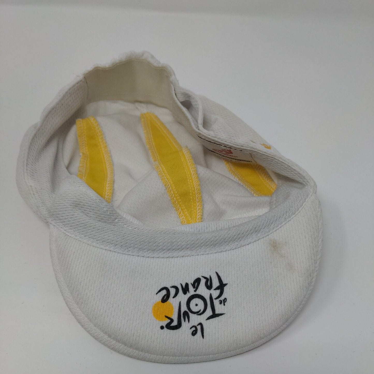 Le de Tour France 5 Panel Cap White OSFA Adjustable Embroidered Headsweats