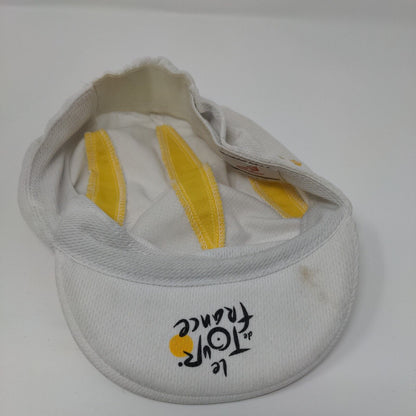 Le de Tour France 5 Panel Cap White OSFA Adjustable Embroidered Headsweats