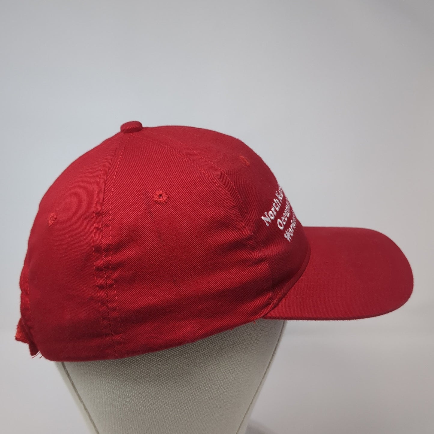 North Kansas City Hospital Strapback Hat Red One Size Solid Adjustable