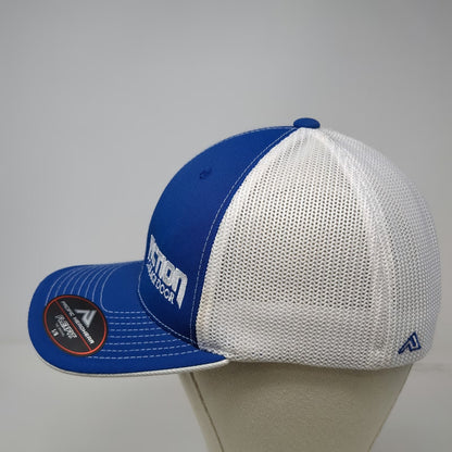 Pacific Headwear Baseball Cap Blue M Action Garage Door Mesh Back Flexfit Hat