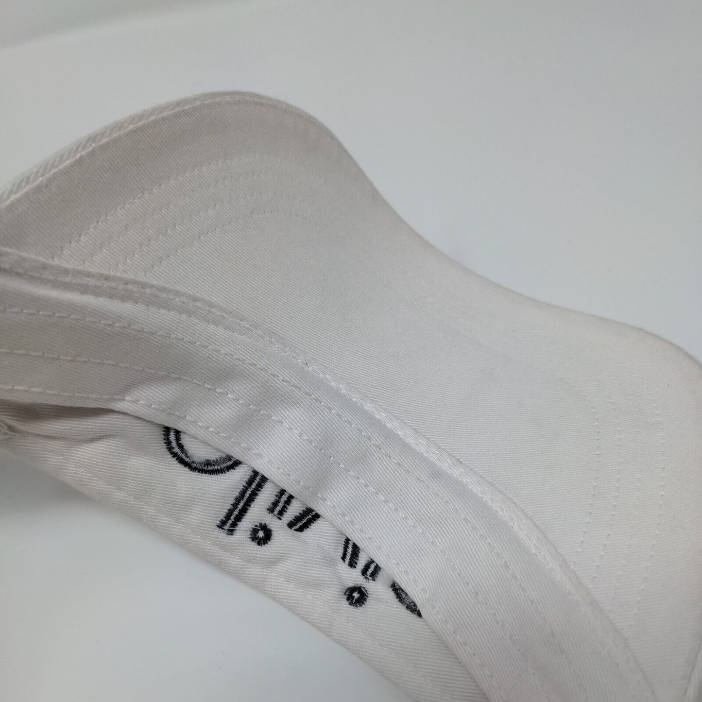 Olivia Strapback Visor Hat White One Size Embroidered Alternative
