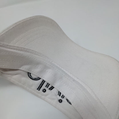 Olivia Strapback Visor Hat White One Size Embroidered Alternative