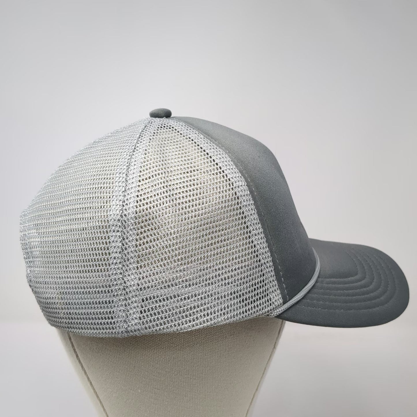 Pacific Headwear Trucker Hat Gray One Size Mesh Snapback Good Vibes High Tides