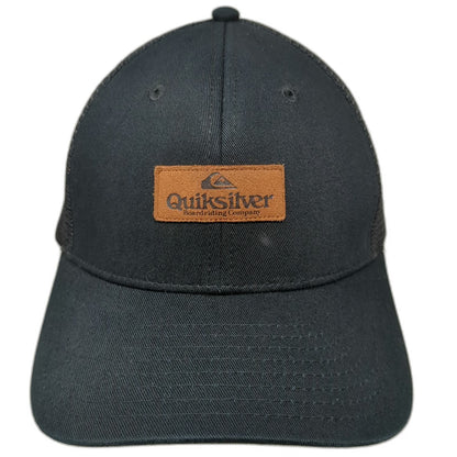 Quiksilver Trucker Hat Black One Size Mesh Back Snapback Boardriding Logo Patch
