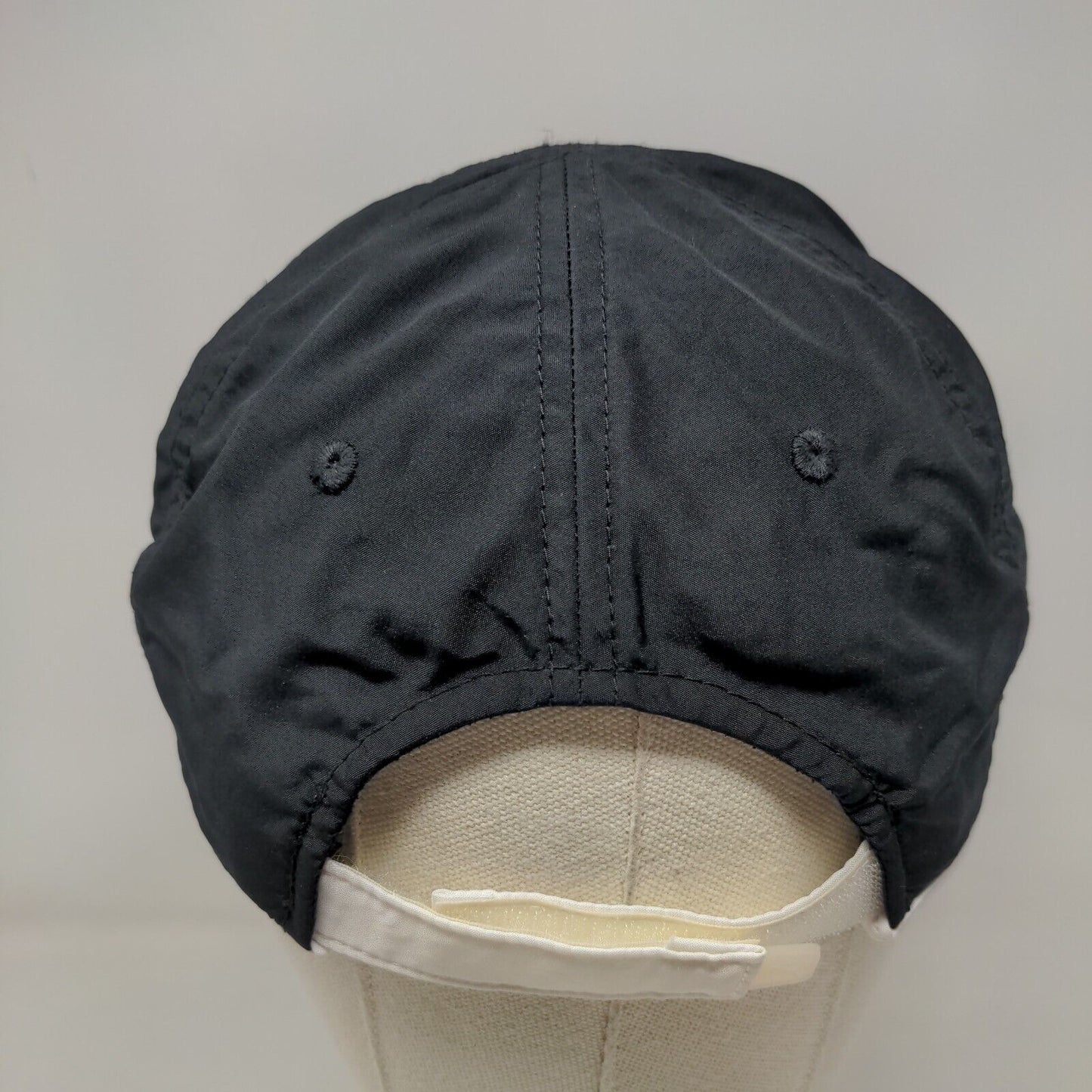 PUMA Strapback Hat Black OSFA Embroidered Vent Holes 6 Panel Adjustable