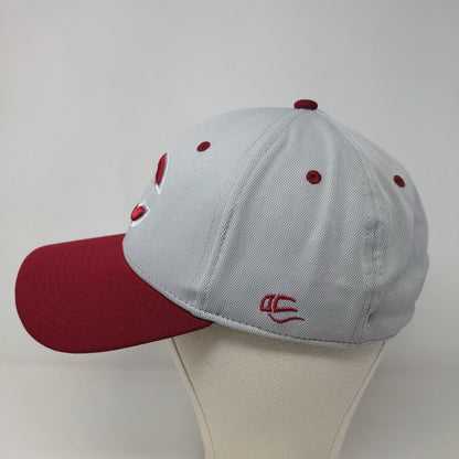 OC Sports Men's Fitted Hat Gray Size 7 1/8 Cincinnati Reds Embroidered Logo
