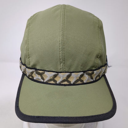 KAVU Baseball Cap Green M Strapback Patterned Webbing Nylon Made in USA Hat