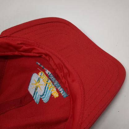 Club Solaris Premier Class Red Hat One Size Baseball Cap Strapback Logo