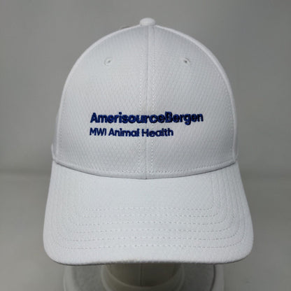 Amerisource Bergen MWI Animal Health Strapback Hat White OS W/Tags Callaway