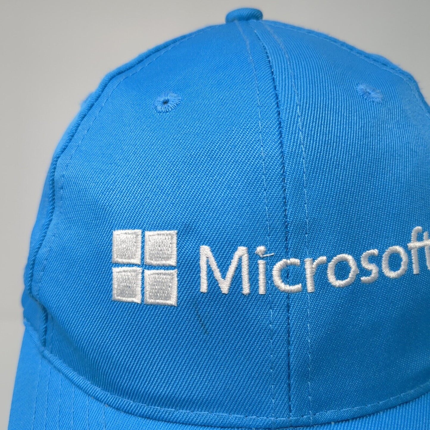 Microsoft Strapback Hat Blue 54cm Adjustable YouthSpark Camper 6 Panel