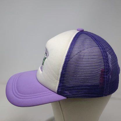 Peanuts Trucker Hat Purple White OSFM Snoopy Pickleball Mesh Snapback Graphic