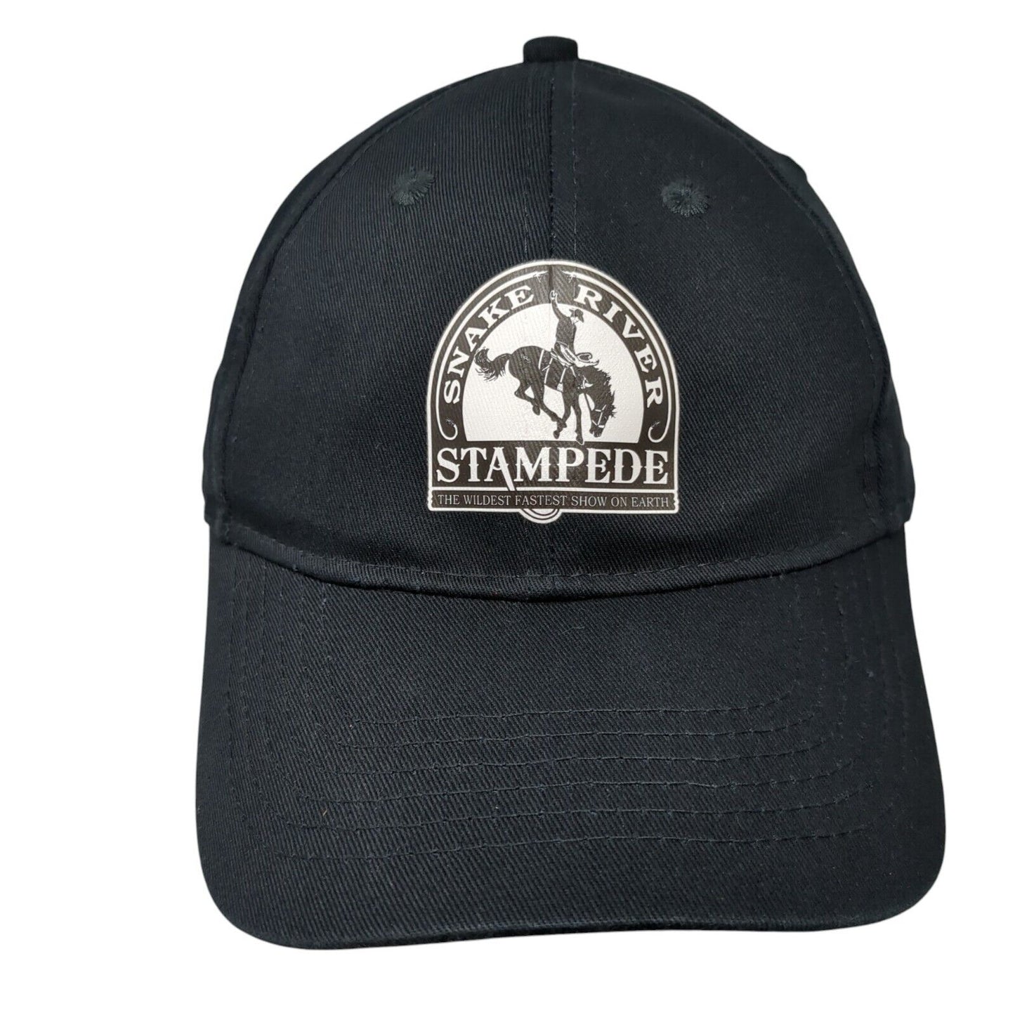 Snake River Stampede Youth Strapback Hat Black OS Adjustable Port & Company