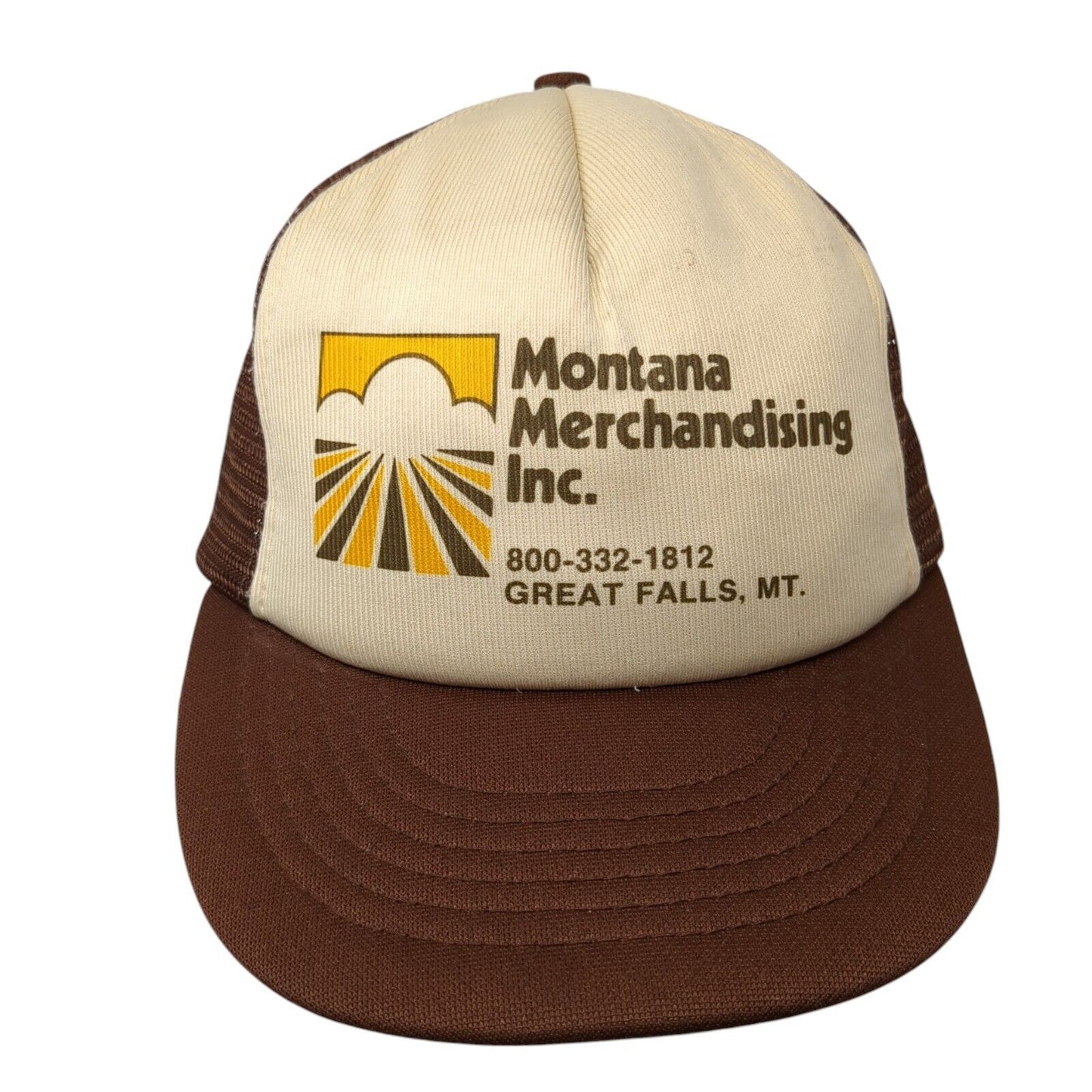 Montana Merchandising Inc Snapback Trucker Hat Brown One Size Mesh Back