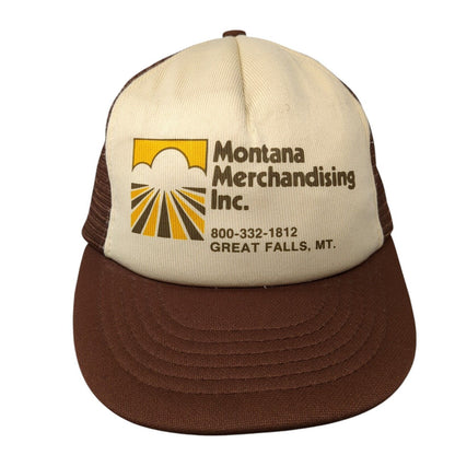 Montana Merchandising Inc Snapback Trucker Hat Brown One Size Mesh Back