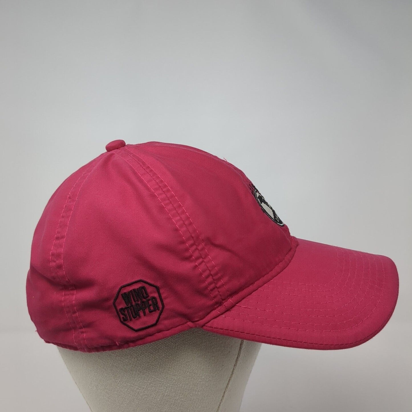 Pebble Beach Strapback Hat Pink 56cm Adjustable Embroidered 6 Panel