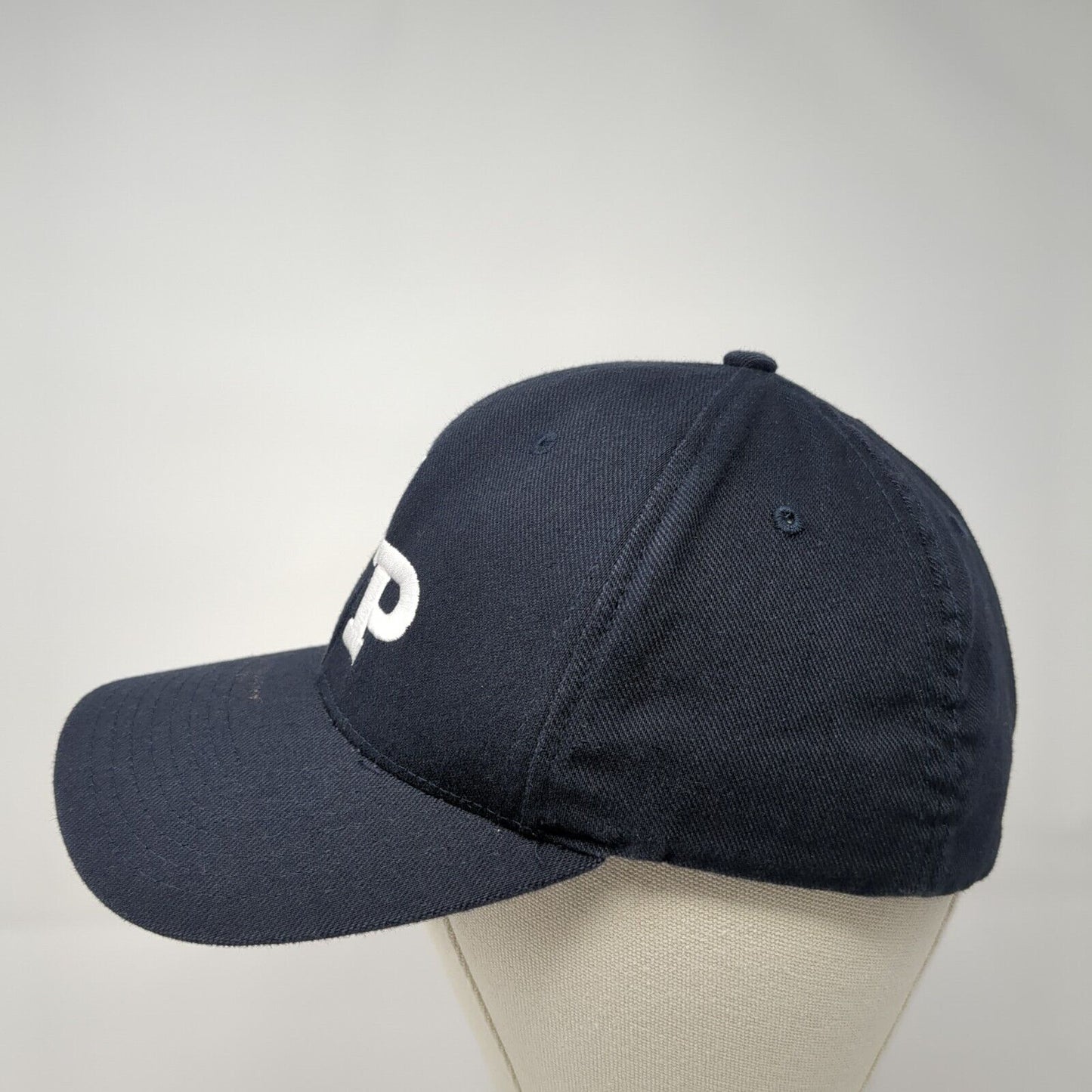 NP Fitted Hat Blue S/M Flexfit Embroidered Vented Holes 6 Panel Richardson