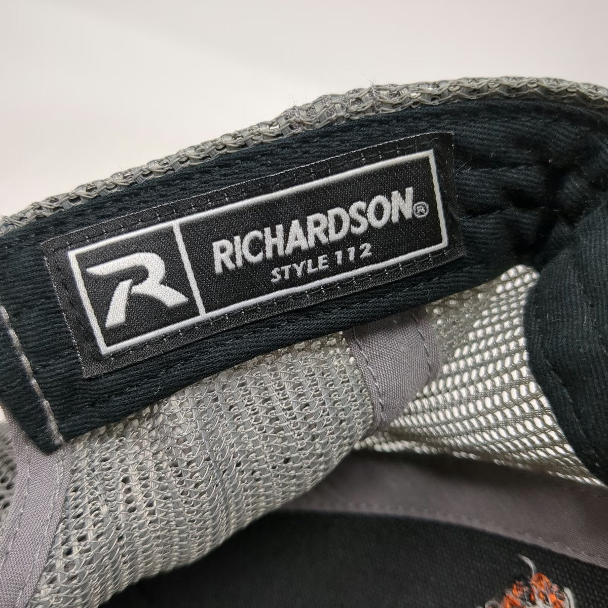 Richardson Trucker Hat Black Gray One Size Lombardo Sporting Arms Snapback Mesh